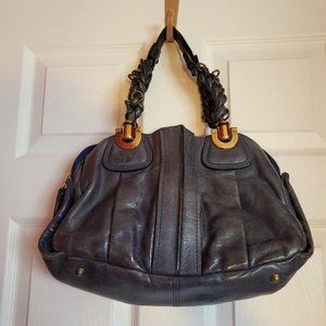 Chloe Heloise Blue Leather Shoulder Bag
